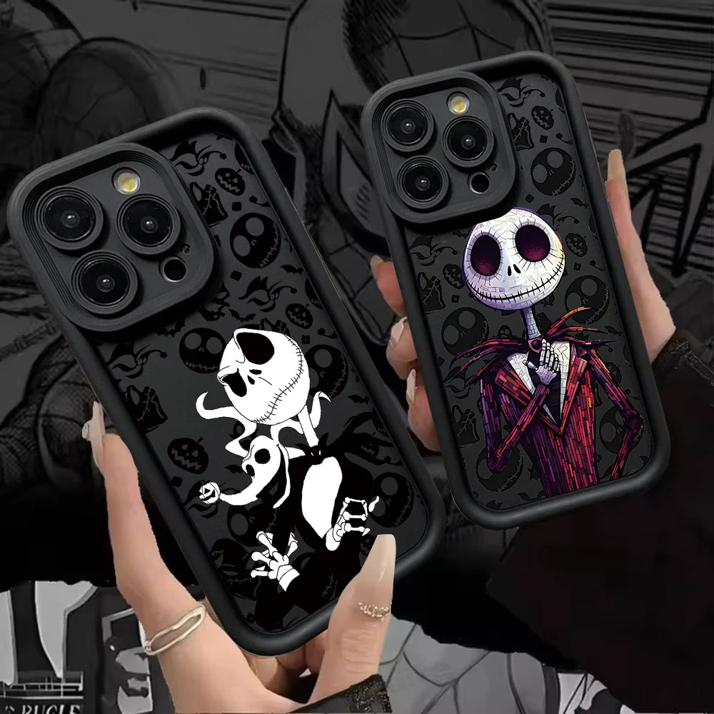 Funda de teléfono de Halloween J-Jack S-Skellington para Samsung Galaxy A17 A07 A06 A26 A16 A06 A35 A55 A25 A05s A15 A54 A34 A36 A24 4G 5G