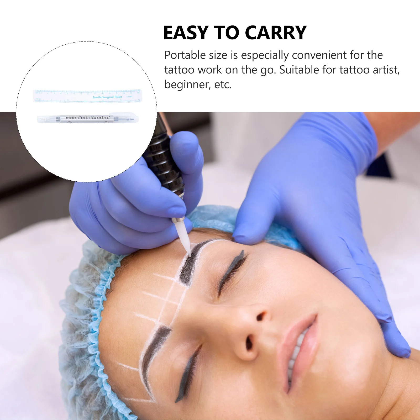 

Double Ended Skin Marker Pen Waterproof for Eyebrow Eyeliner Lip Tattoo Artist Beginner Surgical Grade Safe