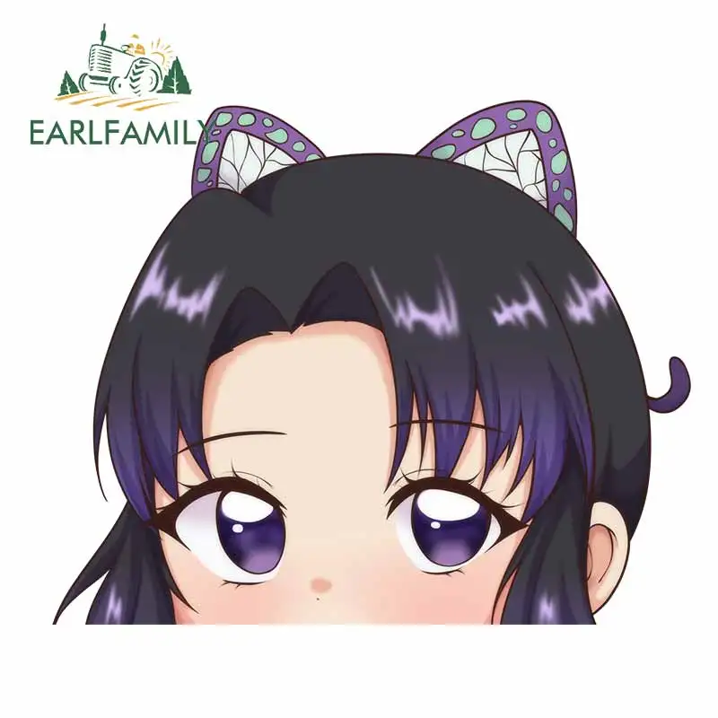 EARLFAMILY 13 سنتيمتر x 10.4 سنتيمتر ل Shinobu Peeker الكتابة على الجدران ملصق موضة مقاوم للماء ثلاثية الأبعاد موضة الزجاج الأمامي سيارة الشارات المحمول