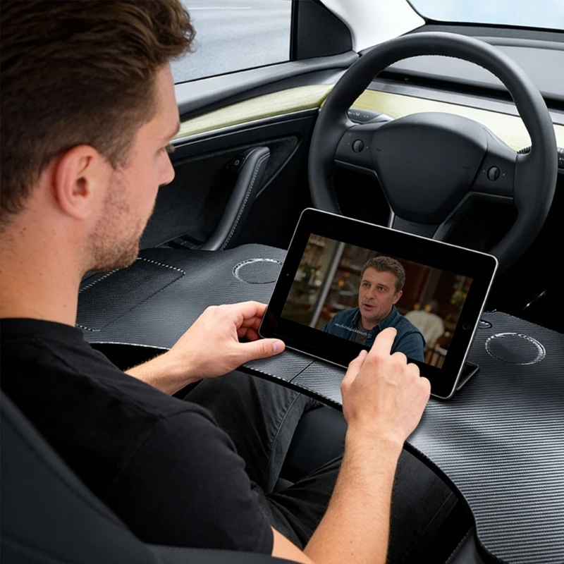 For Tesla Model 3/Y Highland Juniper 2018-2025 Steering Wheel Laptop Tray Food Desk Portable Office Table Car Accessories