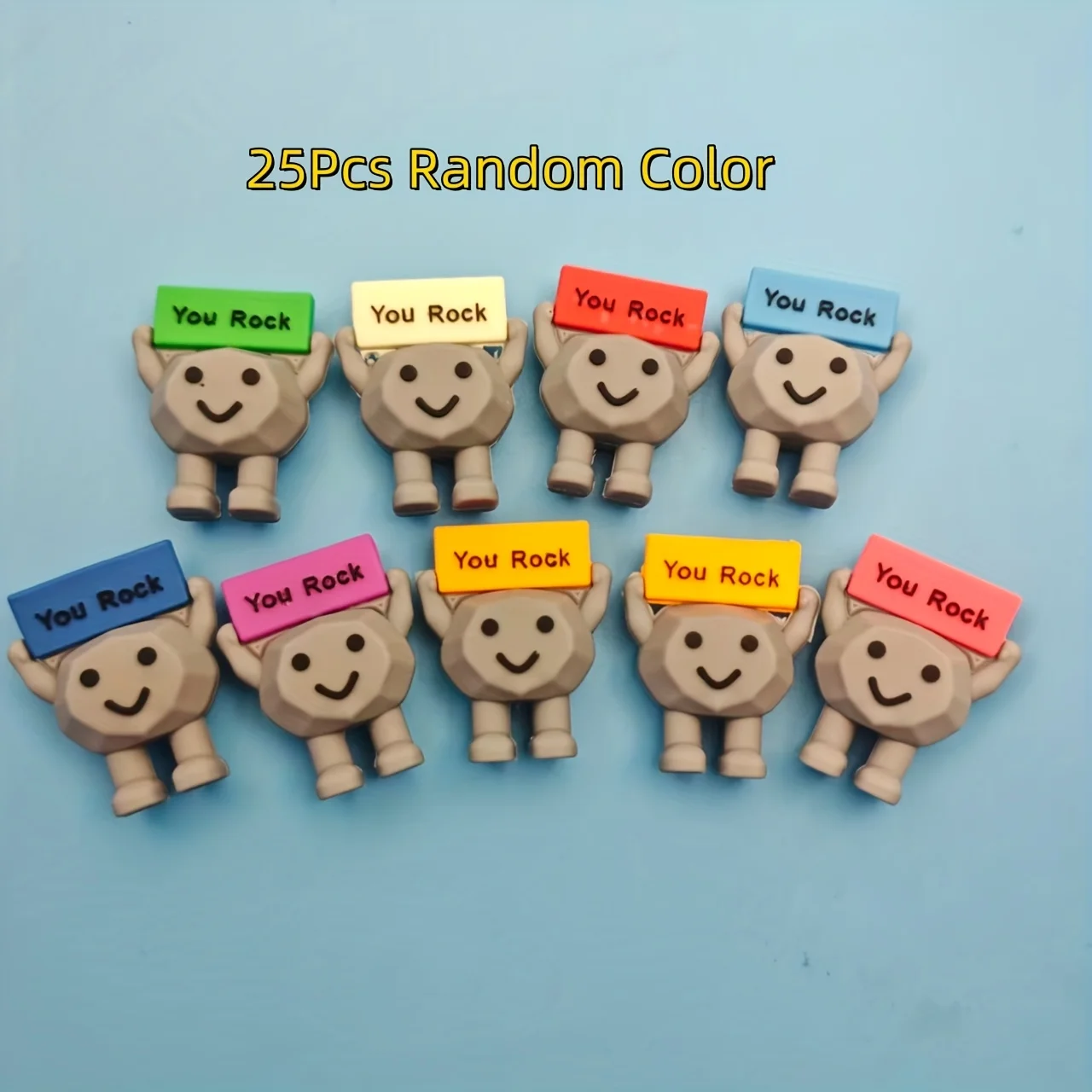 25 قطعة حجر مطاطي صغير هدايا إيجابية أحجار صخرية صغيرة زينة وتشجيع الأحجار الكريمة الاصطناعية هدايا تحفيزية لعيد الميلاد