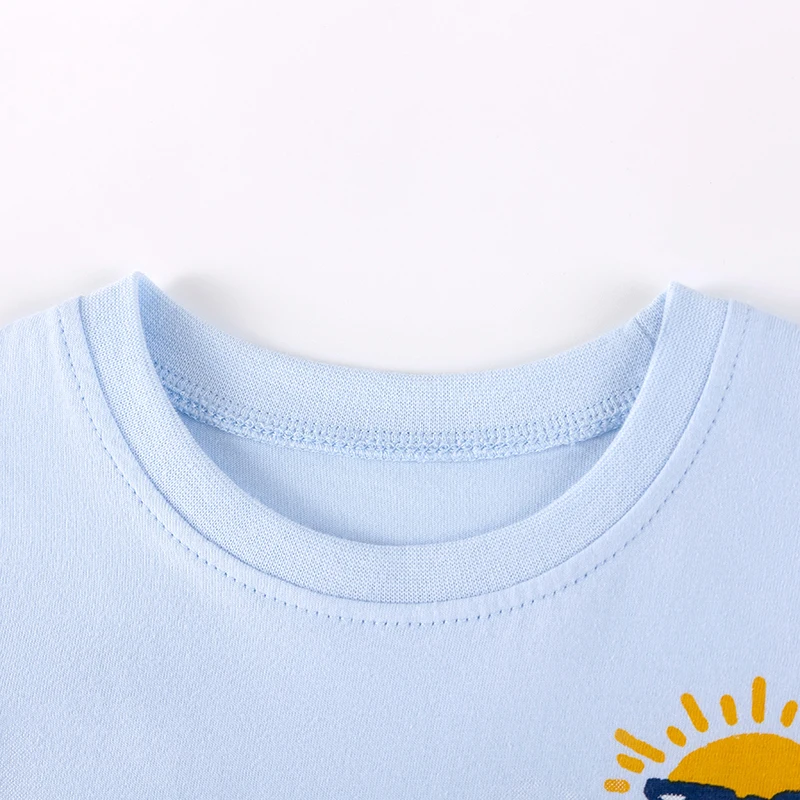 Little Maven 2026 Herbst Frühling Cartoon Haie Langarm T-Shirt Baumwoll-Oberteile Baby Jungen Kinderkleidung Kinderbekleidung – Detail 4