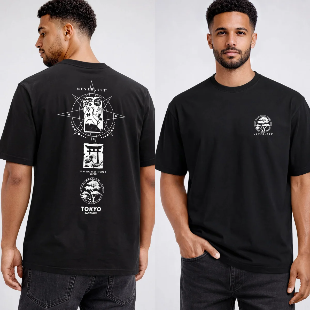 Streetwear Brand Japan - JAPAN KOMPASS T-shirt casual da esterno