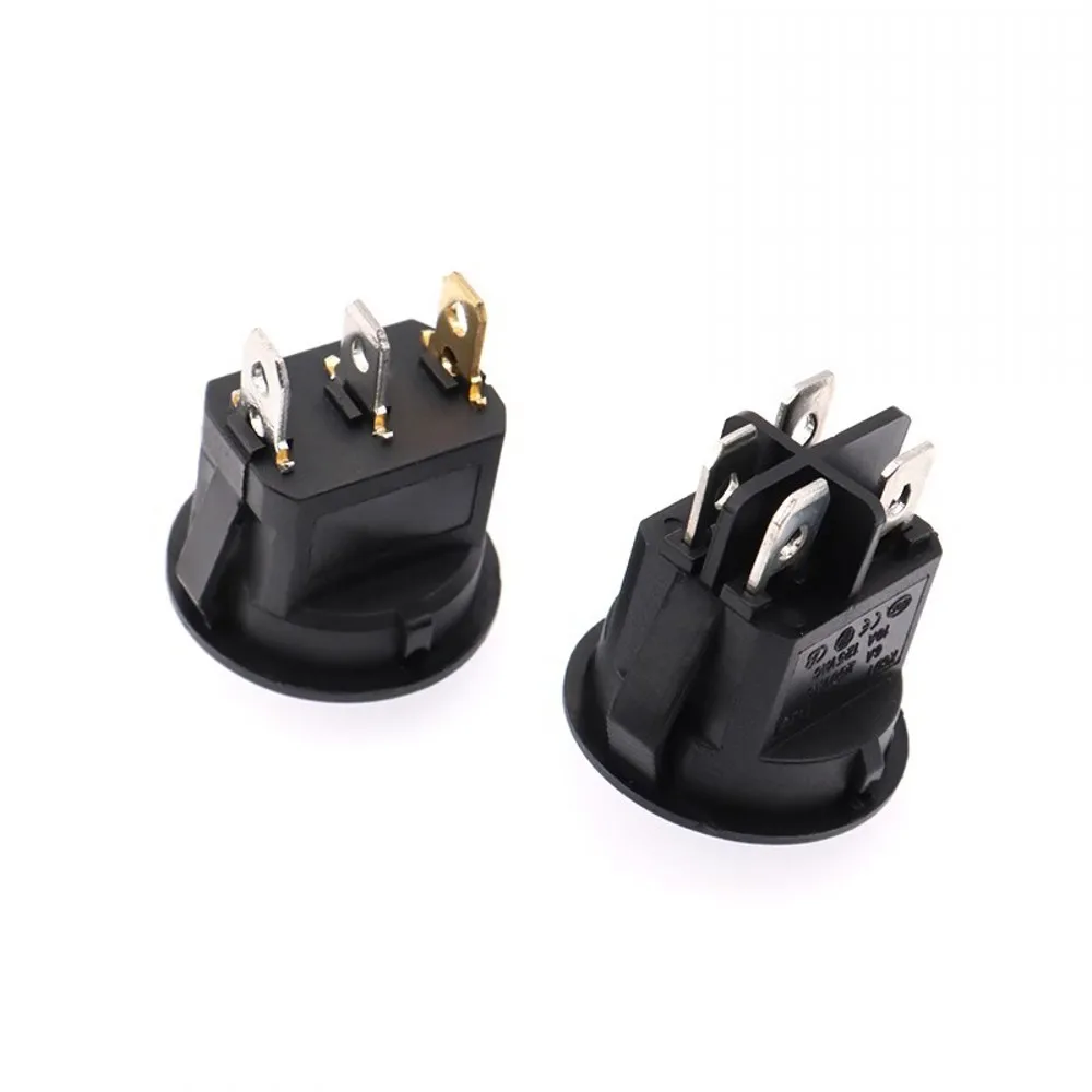 100 Stück EIN/AUS Runder Wippschalter LED-Beleuchtet Auto-Armaturenbrett Boot Van 12V KCD1 20MM 6A 250V / 10A 125V 2/3/4-PIN Schalter – Detail 16