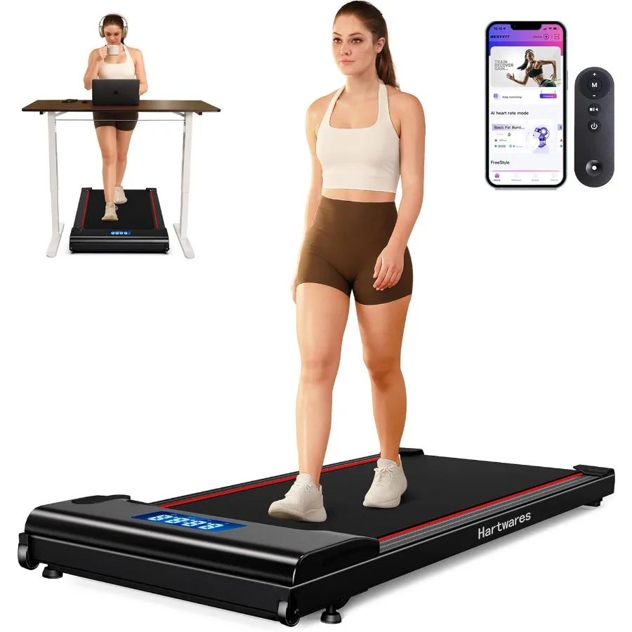 جهاز سير NeoSilent للمشي تحت المكتب للمنزل مع تطبيق BLDC Core وحزام كبير جدًا وجهاز تحكم عن بعد محمول وشركات #1