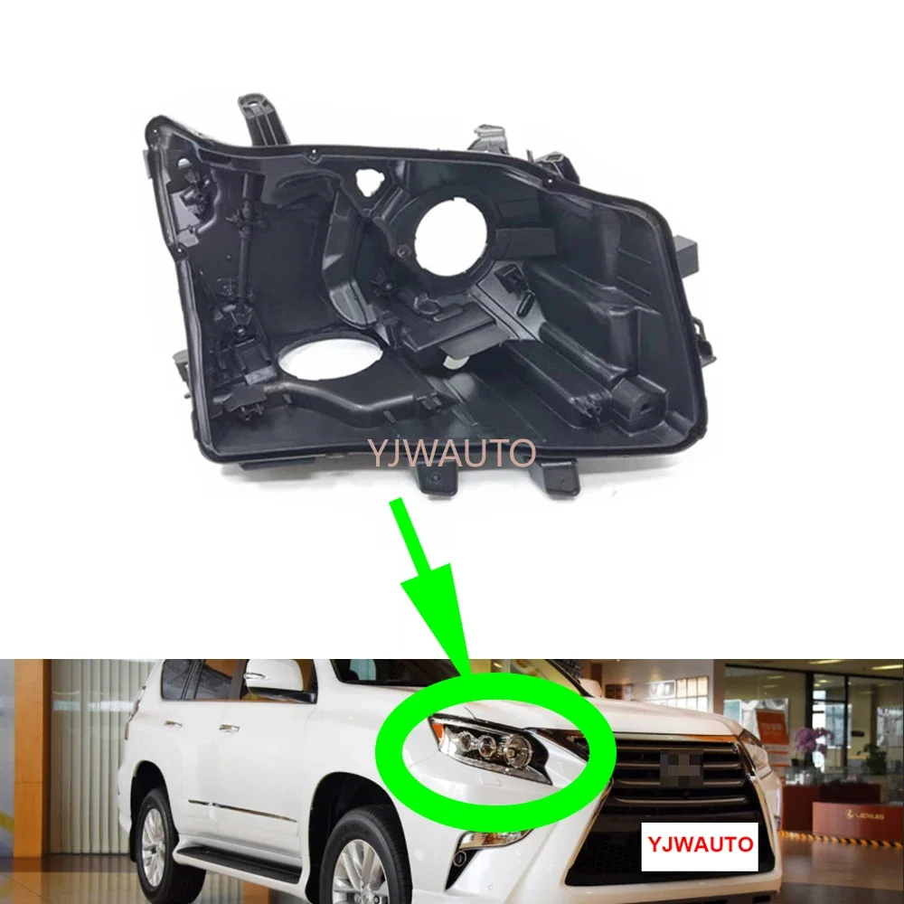 For Lexus GX400 GX460 2014~2019 Headlamp House Car Headlight Base Rear Base Replacement Auto Front Lamp Holder Back Support