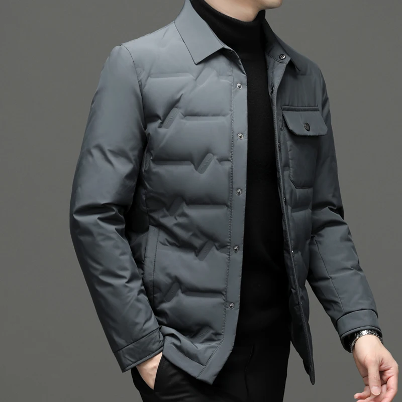 2024 winter Men\'s 80% White Duck Down coat warm Down Jackets fashion men Winter Coat Men hooded thicken Jacket size M-4XL YR219