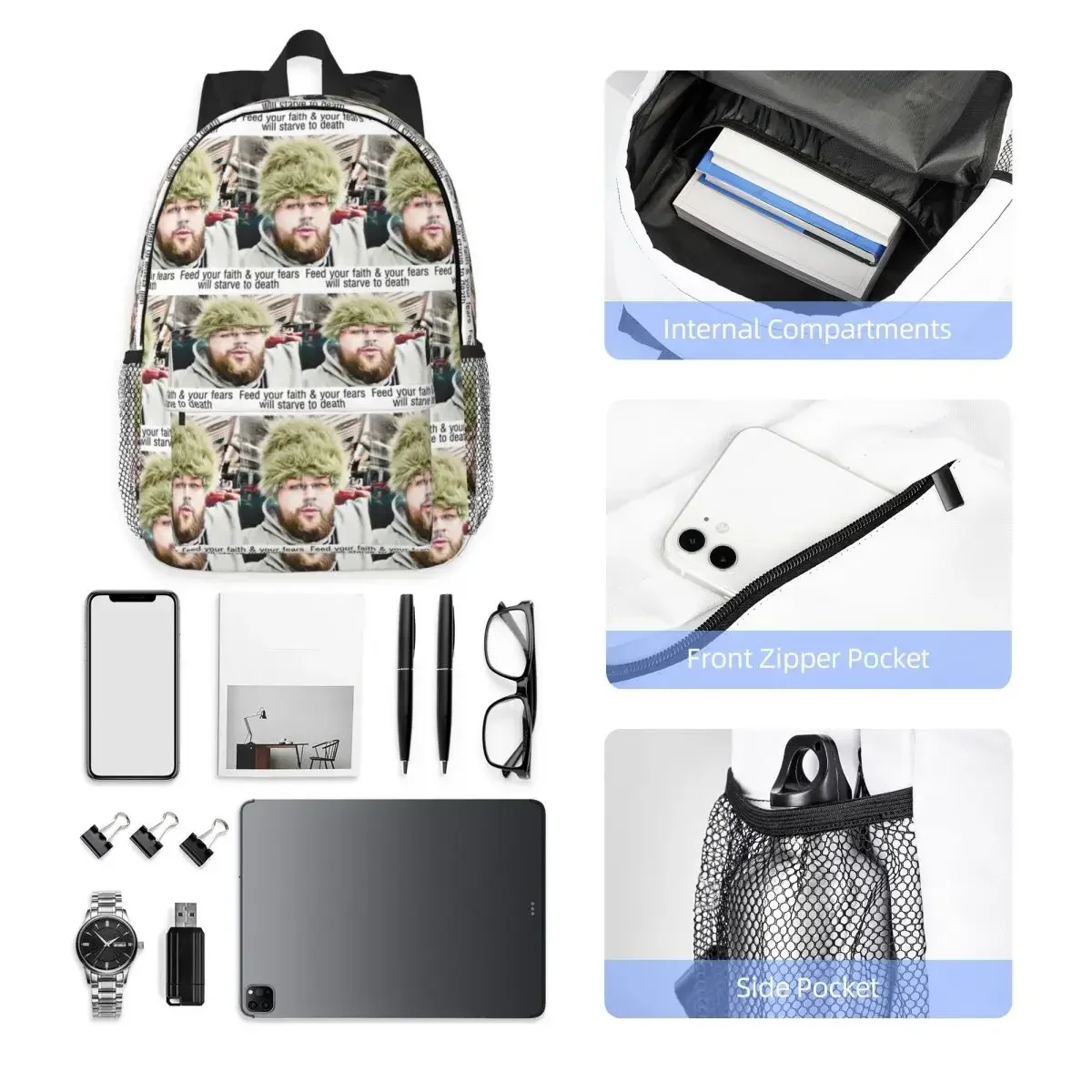 Joeyy Singer Vocalist Music Rapper Zaino Studente Ragazzi Ragazze BookBag Borsa da scuola per bambini Borse a tracolla per laptop per uomo Donna