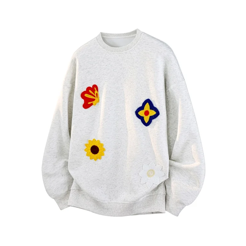 

Качественная мужская толстовка с длинными рукавами и круглым вырезом с принтом и вышивкой без катышков, новая весенняя футболка с длинными рукавами, мужская одежда для отдыха