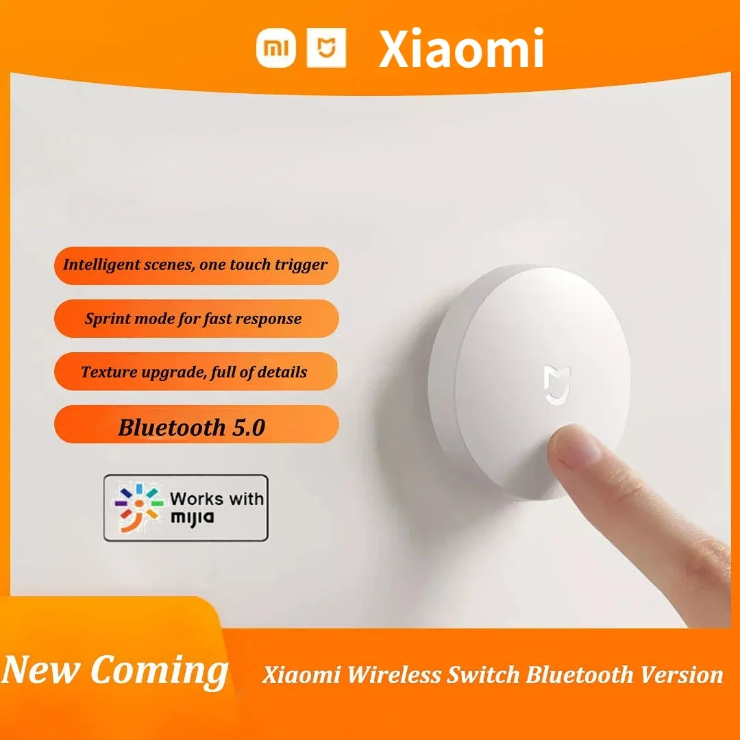 Xiaomi Smart Wireless Switch Bluetooth Version Smart Remote Control Intelligent Switch Use with Gateway Mi Home App Smart Home