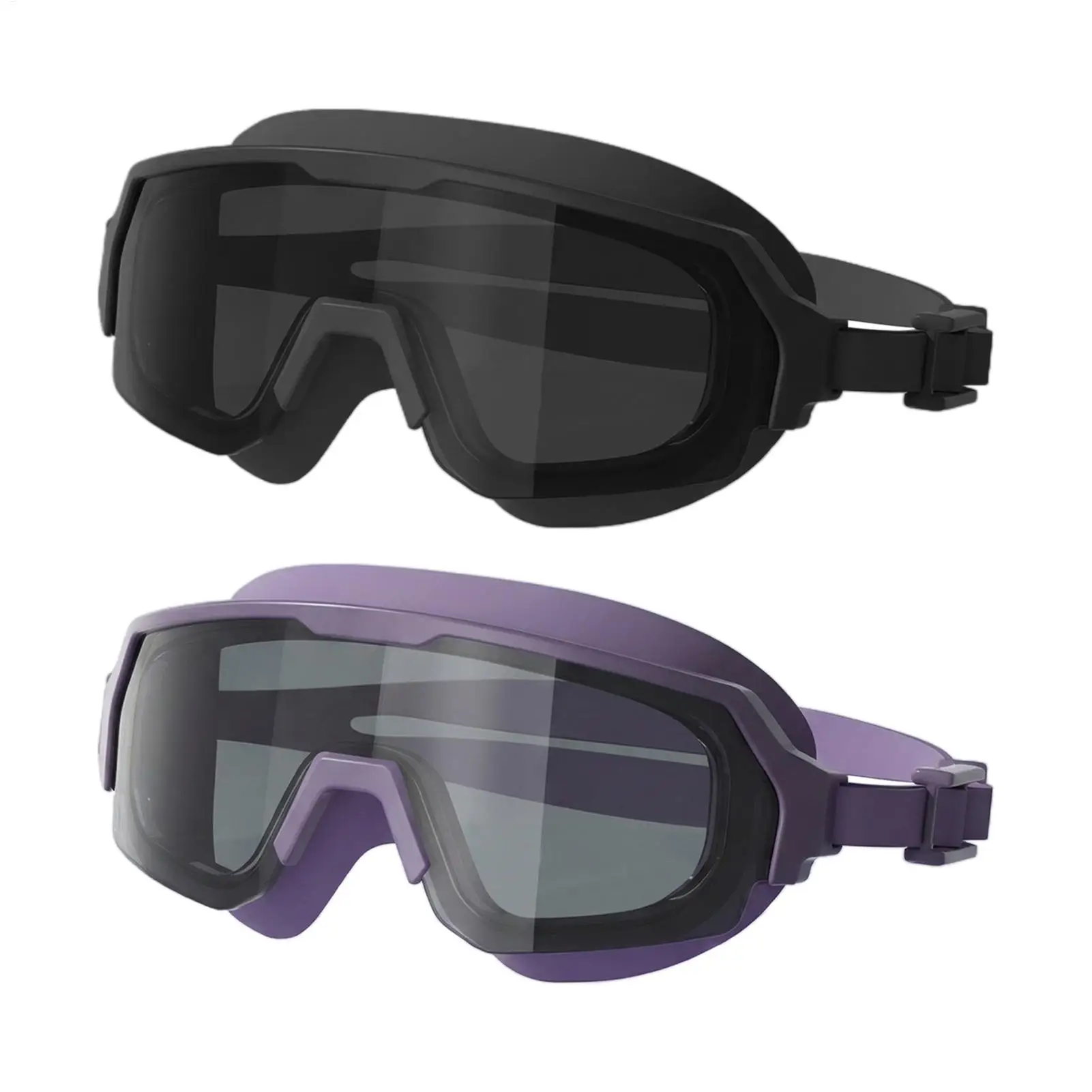 Swim Goggles Adult Anti-Fog Large Frame Adult Snorkel Goggles for Beginners Women Swimmers Professionals Athletes Open Vacation