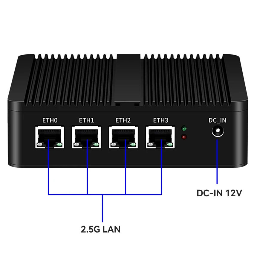 Intel N150 Mini PC Firewall Support Windows Linux Pfsense EXSI 4x Intel-i226V 2.5G Ethernet DDR5 RAM M.2 NVMe SSD Mini PCIe