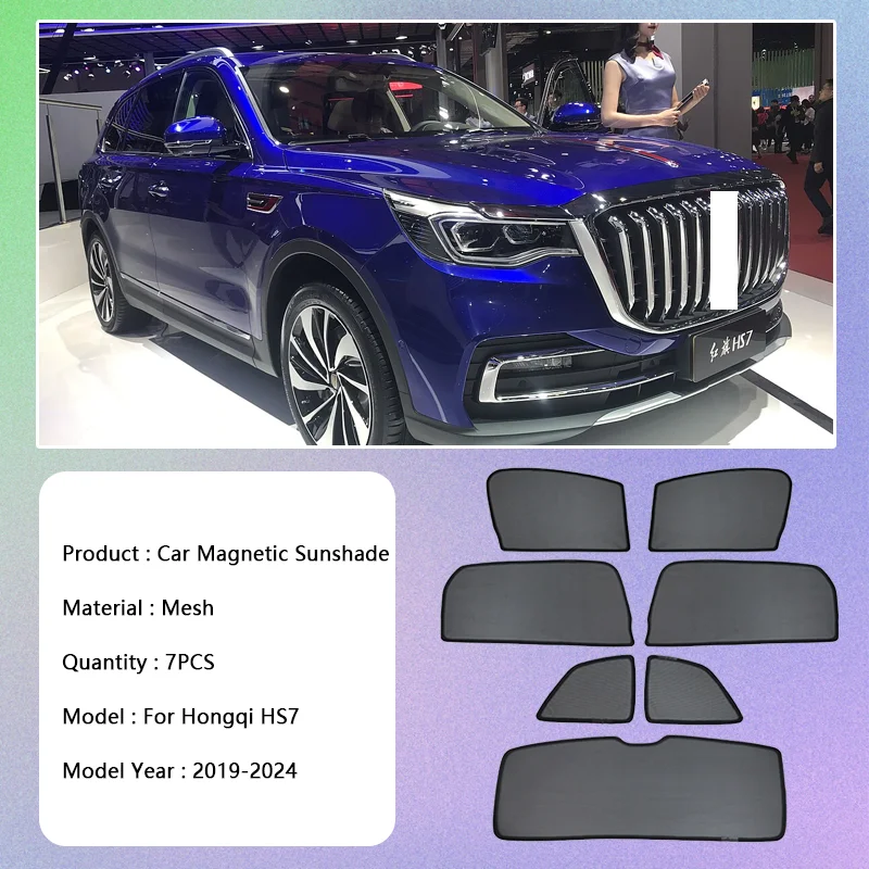 For Hongqi HS7 2019 2020 2021 2022 2023 2024 Protections Shield blocking Window Sunshade Privacy Side Shading Visor Accessories