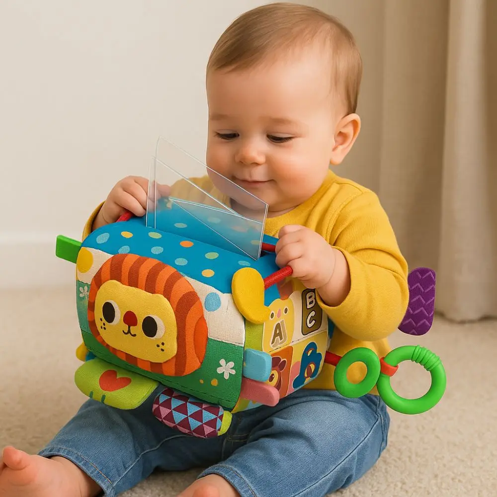 피규어 모델은 티슈 박스를 찢을 수 없습니다 인형 장난감 수집품 아기 얼굴 티슈 박스 장식용 애니메이션 조기 교육 모델 장난감