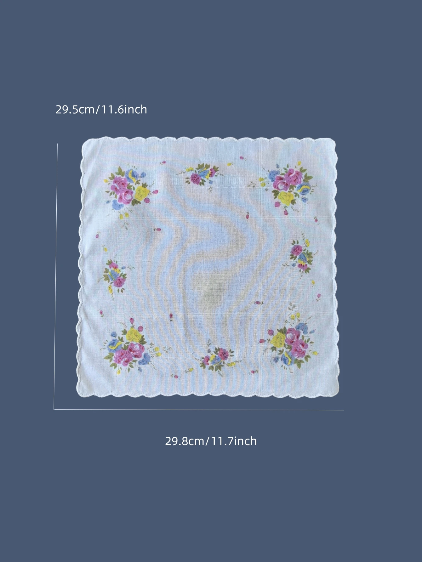 Cotton Handkerchief for Women, Printed Handkerchief, Retro 6PCs, 11.6in，Thin style