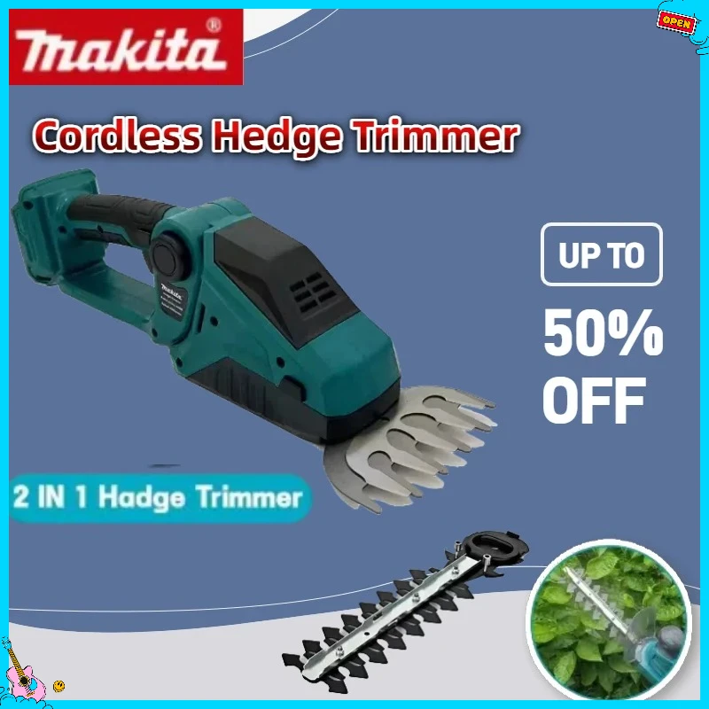 

Makita Mini Handheld Electric Grass Shears 2-in-1 Operated Shrubbery Trimmer Cordless Hedge Trimmer