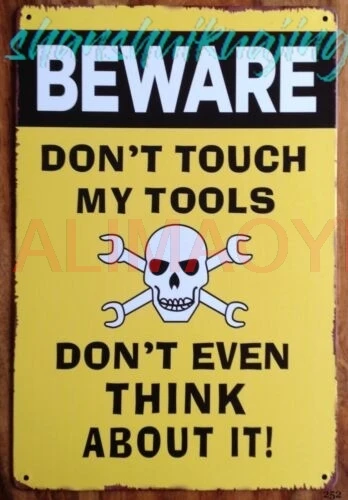 My Tools Rules Garage Repair Workshop Metal Wall Sign Door Plaque 30 x 20 cm sign