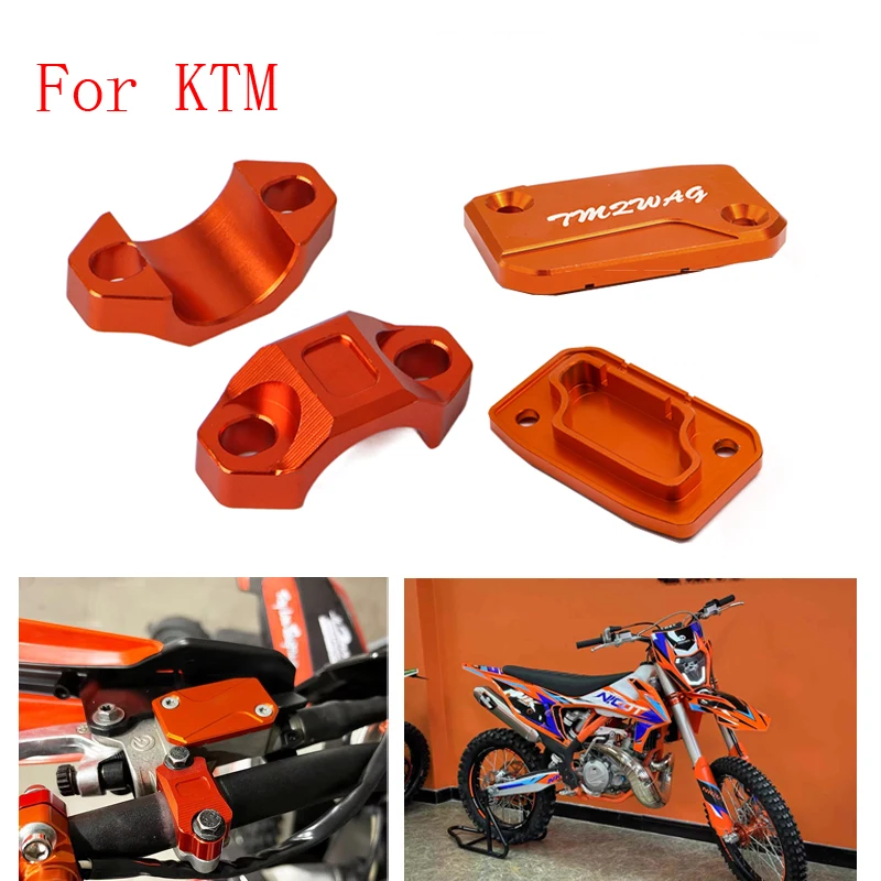 Motorcycle CNC Front Brake Clutch Fluid Reservoir Master Cylinder Handlebar Bar Clamp Cover For KTM XC XCW XCF SX SXF EXC EXCF