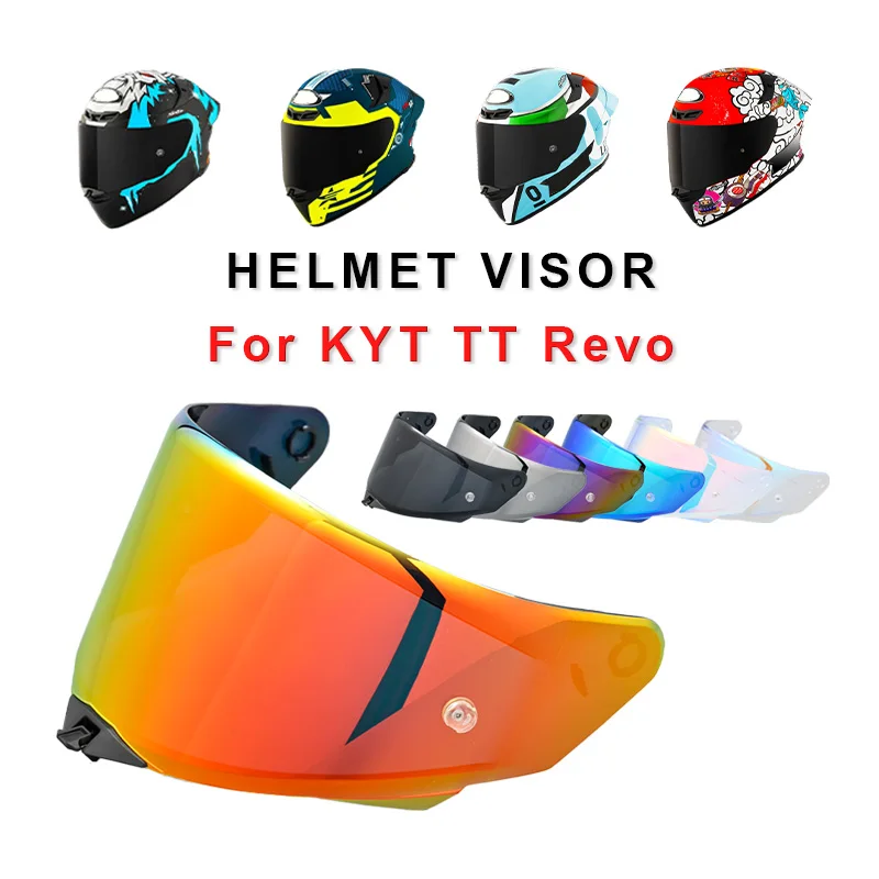 

cascos para moto Visor for KYT TT REVO Helmet Anti-UV Windproof Motorcycle Helmet Shield Lens Replacement Helmet Accessories