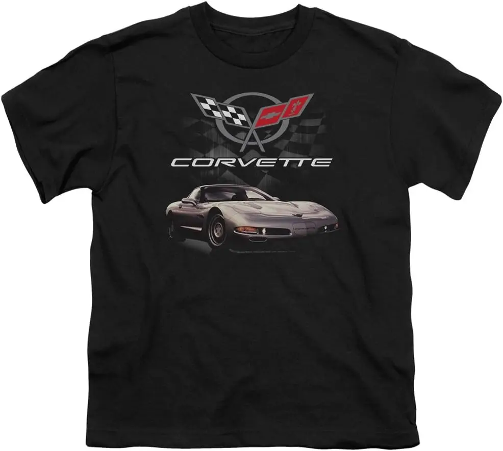 A&E Designs Kids Chevy T-Shirt Corvette Checkered Past Youth Shirt