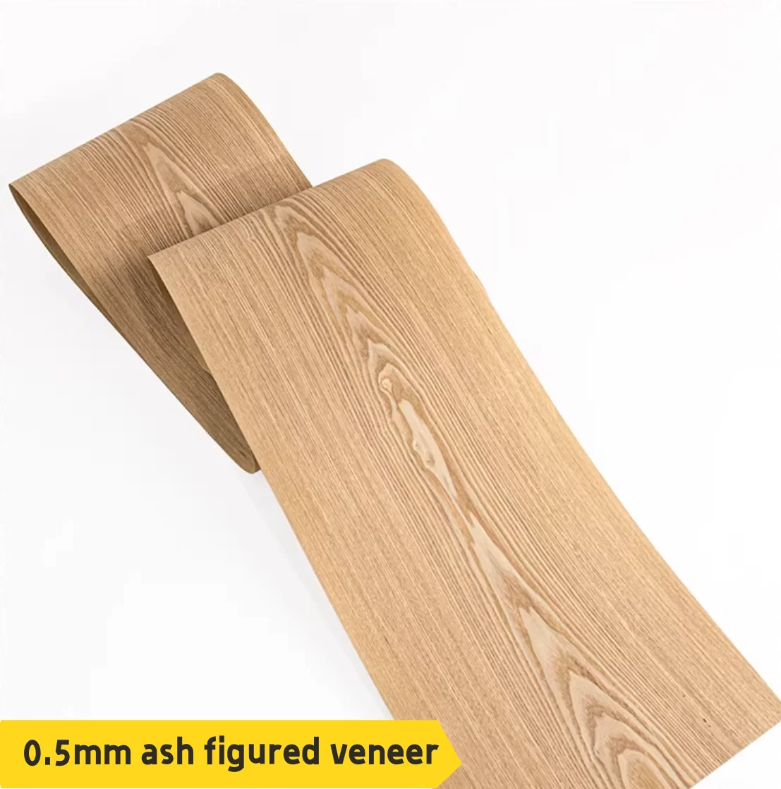 Thickness:0.5mm Natural Ash Figured Wood Veneer Sheets Furniture Renovation Decorative Veneer