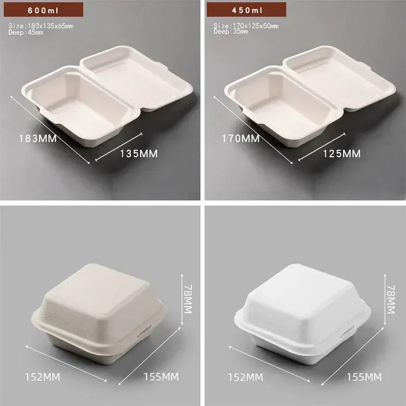 Disposable Eco-Friendly Lunch Box Prep Packaging Food Container Bento Box Wedding Baby Shower Easter Party Cake Packing Boxes