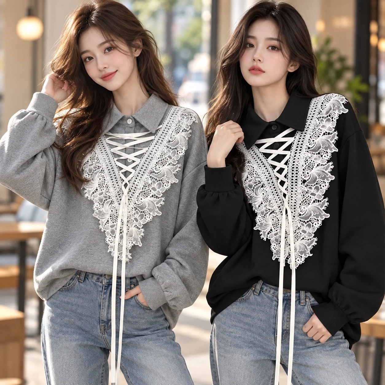 Long Sleeve Turn Down Collar Top Loose Fit Private Celebrity Style with No Ironing Required Long Sleeve Shirts for Women