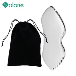 Masajeador de ojos de acero inoxidable, raspador Guasha para raspar la piel, tablero Gua Sha, masaje muscular para el cuerpo, cuello y espalda, herramienta de cuidado de la piel para Estiramiento facial