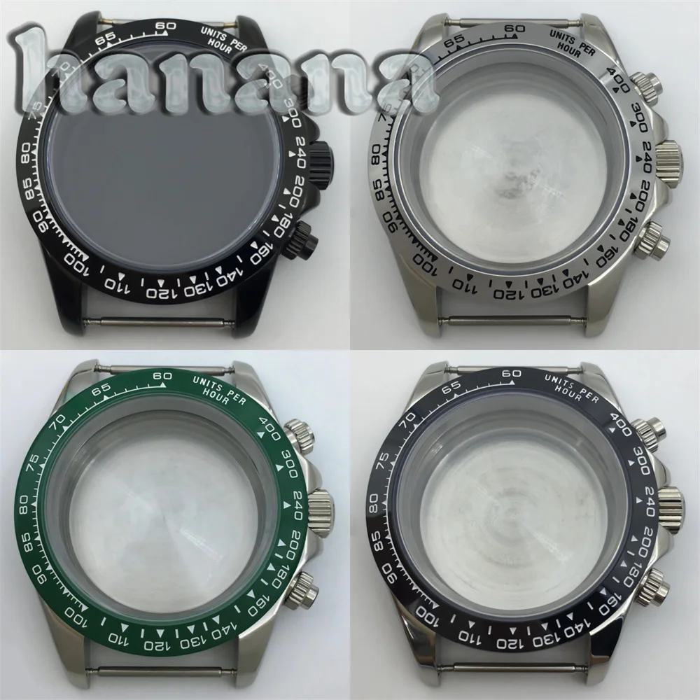 

VK63 Case 39mm Silver Stainless Steel Watch Case Fit VK63 VK64 Quartz Movement Watch Accessories Stainless Steel Watch Strap