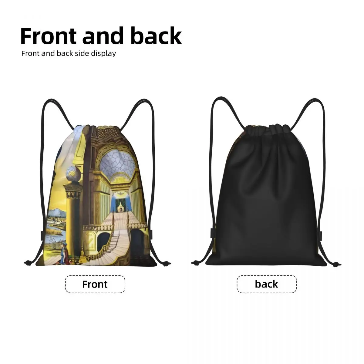 Rare Fellowcraft 2nd Degree Masonic Symbol Drawstring Backpack Women Men Sport Gym Sackpack Foldable Training Bag Sack