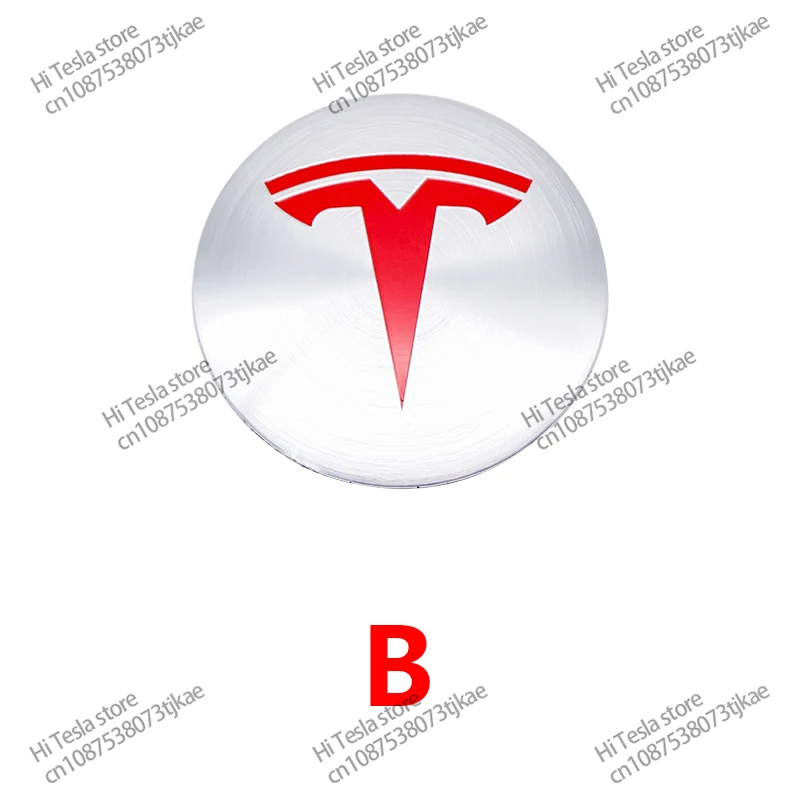 4pcs 56mm 65mm Car Wheel Hub Center Caps Emblem Stickers for Tesla Model 3 Y S X Roadster P75D P85D P90D P100D Auto Accessories