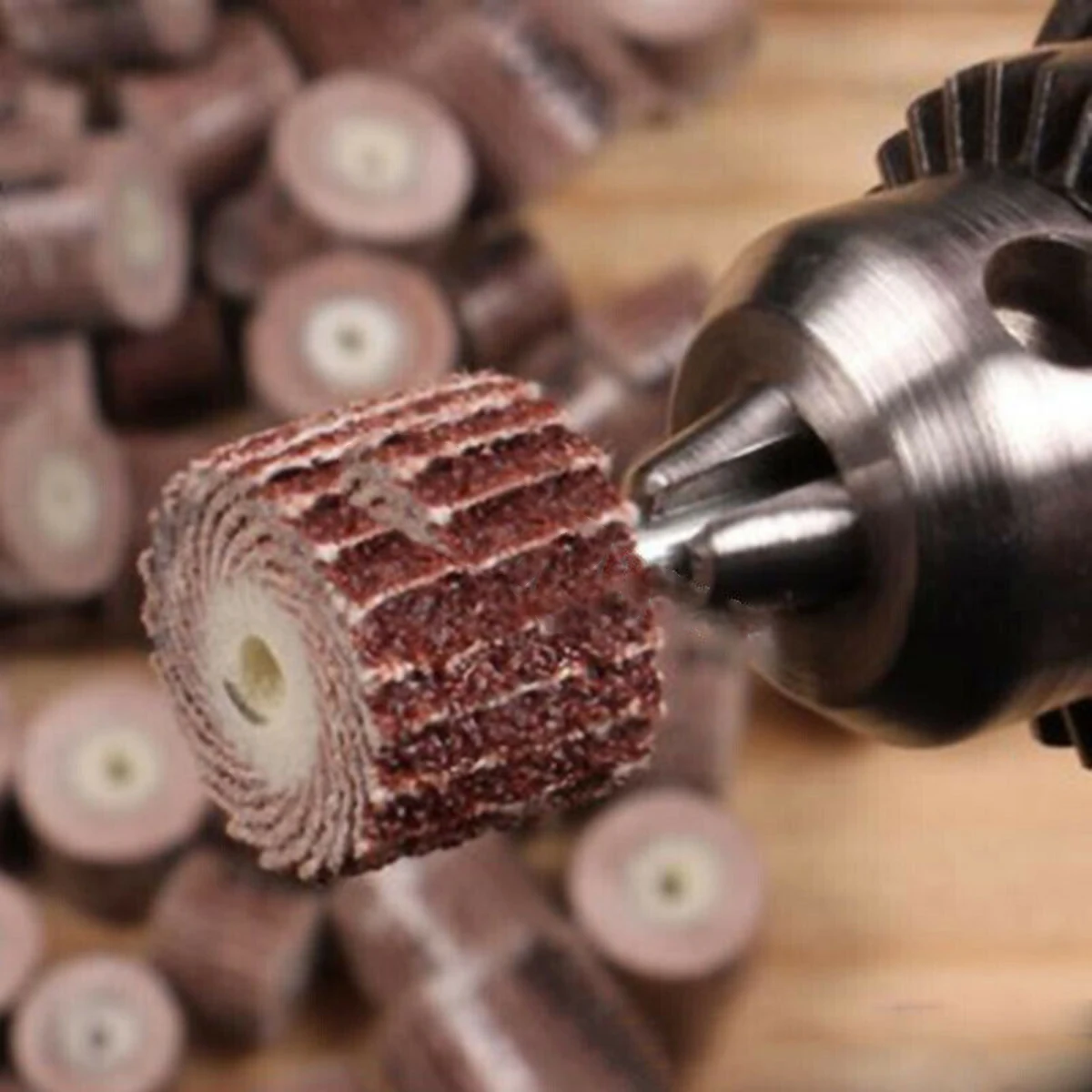 Pack of 10 Sanding Discs with 12mm Flap Wheels for Rotary Tools Suitable for Various Grit Applications #80 to #600