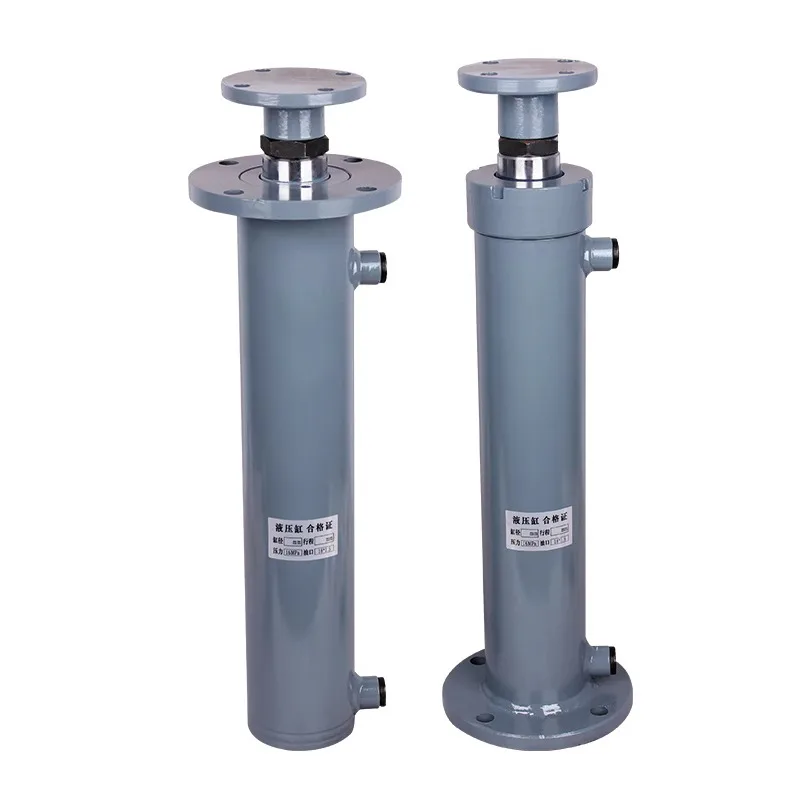 Lifting Heavy Duty Small Manual Electric Single Cylinder 8T Upper and Lower Flange Bidirectional Hydraulic Cylinder