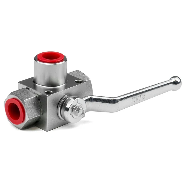 صمام لولبي 1pc Hydraulic Ball Valve 3Way High Pressure Ball Valve Shut Off Valve NPT1/2 5800-7250PSI Fixed Stop Ball Valve الهيدروليك — تفصيل 4