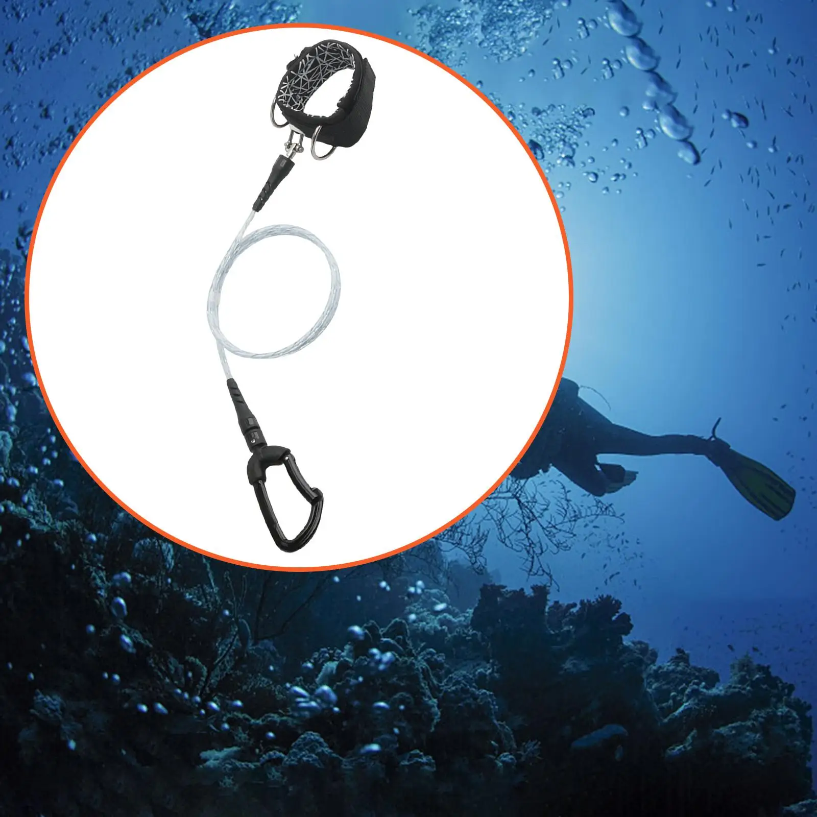 Freediving Lanyard Rope for Drifting Diving Snorkeling