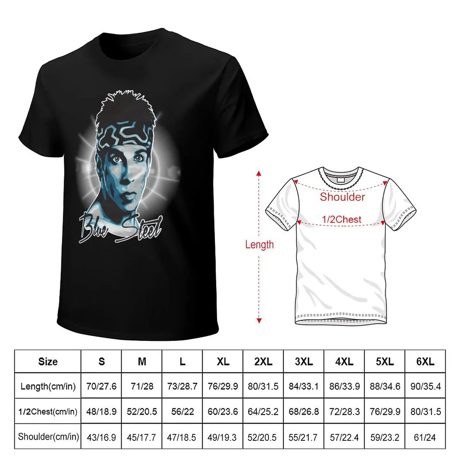 Zoolander Blue Steel T-Shirt anime tshirt summer clothes vintage anime shirt mens designer clothes