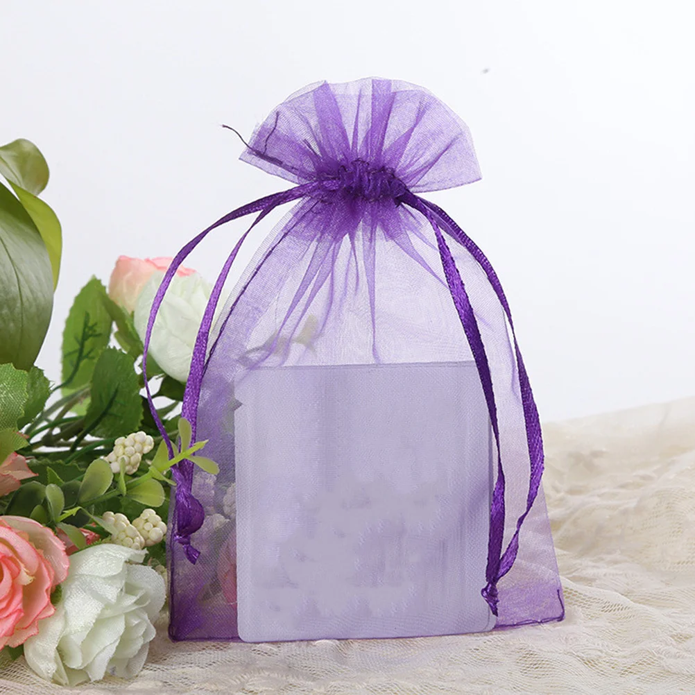 

100pcs Gift Pouches Candy Storage Bags Jewelry Holding Drawstring Bag Portable Cloth Pouch For Wedding Party Goody Bags