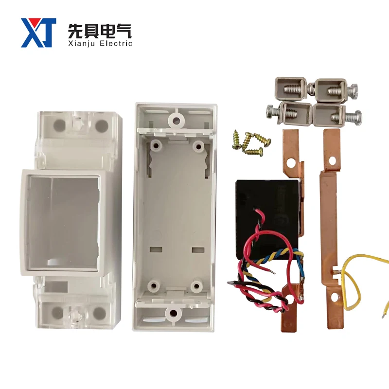 XJ-12 2P Electric Energy Meter Shell HOUSING Single Phase Plastic Power Electricity Housing 35mm Din Rail Customization OEM ODM