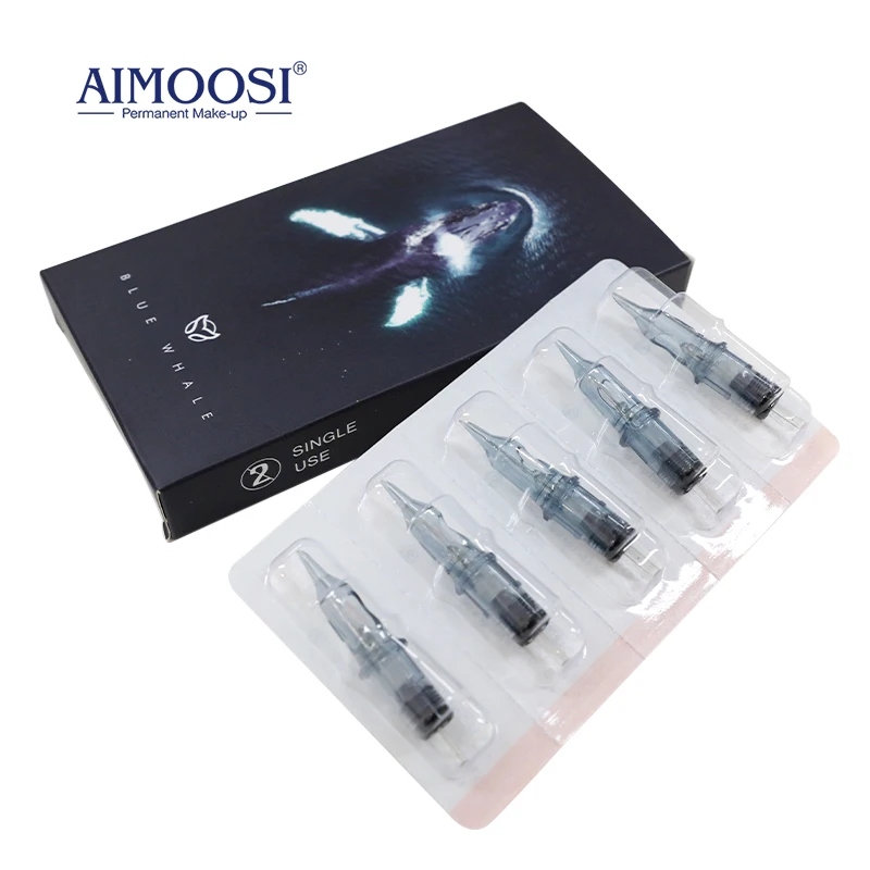 

AIMOOSI 10pcs Tattoo Needles PMU Needle Cartridge Micropigmentation Permanent Make-Up Eyebrows Eyelinver Lips Microblading Tatto