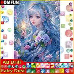 HOMFUN Fairy Dust AB 5D DIY Full Diamond Embroidery 