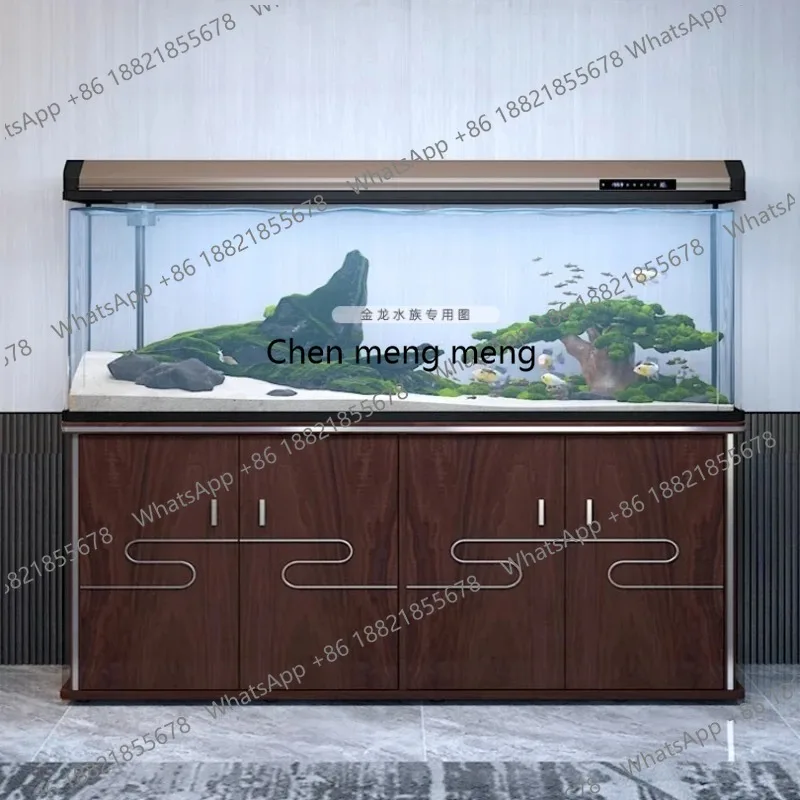 

Fish Farming Equipment Glass Aquarium Indoors Ecology Decoration Living Room Aquarium Floor Luxury Home Furniture Acquario