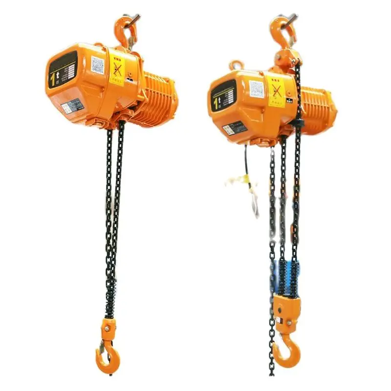 1100W/1500W 0.5T1T2 Ton Electric Chain Hoist Lifting Hook Aluminum Alloy Safety Industrial Crane Equipment