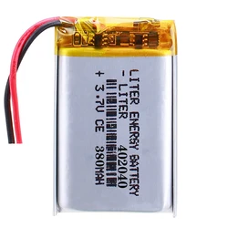 MP3 MP4 MP5 GPS 3.7V lithium polymer battery lithium battery panels 042040 402040 380 mAh