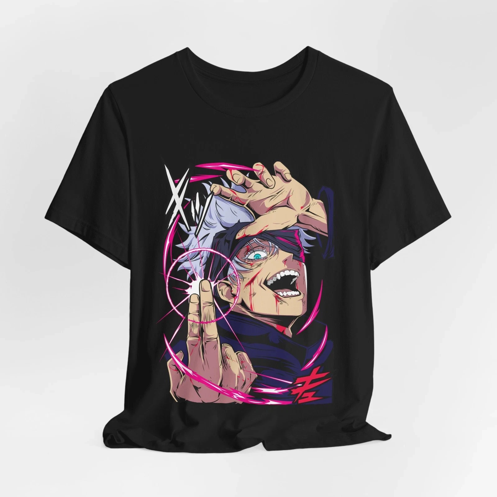 

Men's Anime Jujutsu Kaisen ‌‌‌Gojo Satoru Pattern T-shirt Unisex Cotton Short Sleeve Stylish Casual Streetwear Oversized
