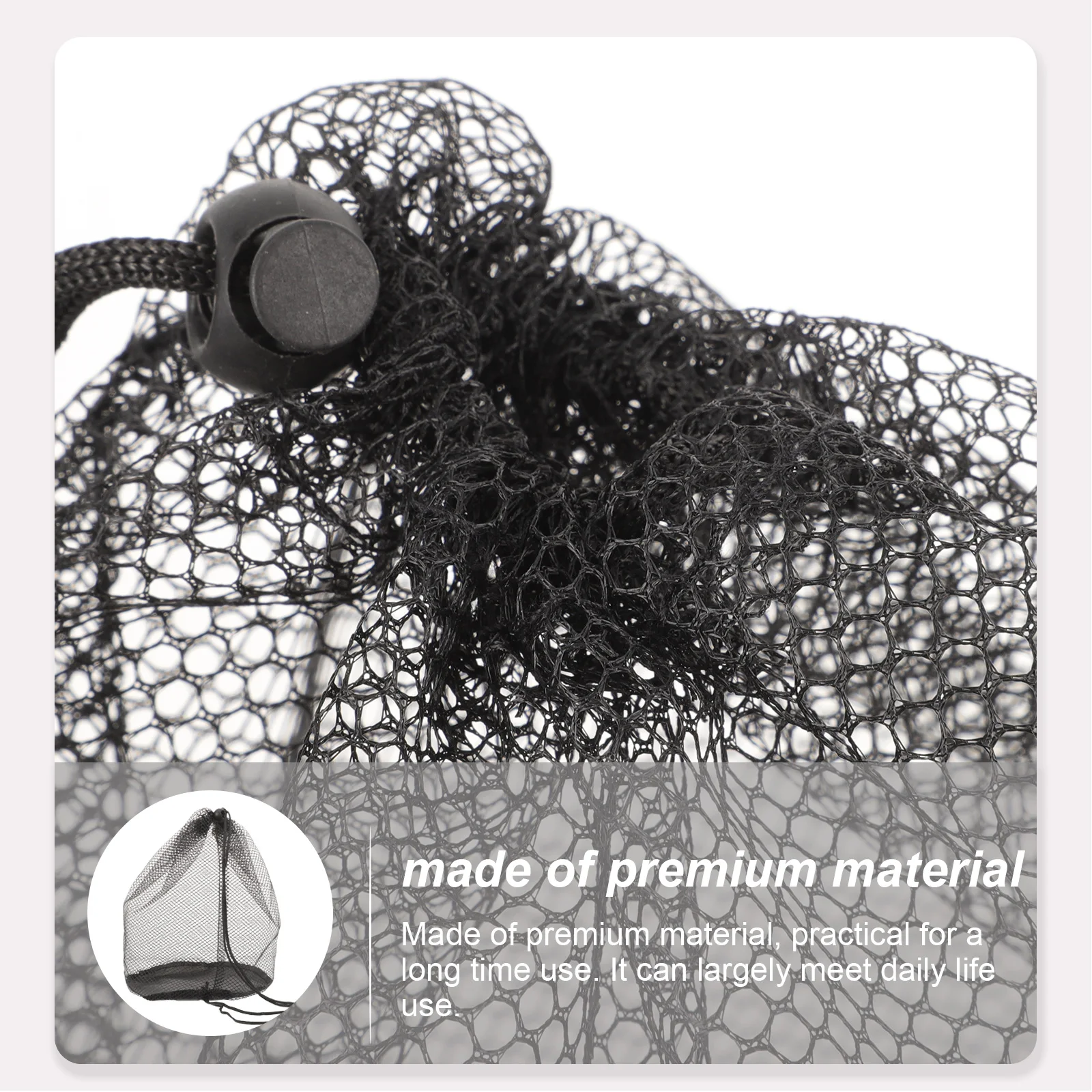 

4Pcs Sports Storage Mesh Pouch Simple Stylish Drawstring Closure for Training Cones Portable Exercise Equipment Organizer