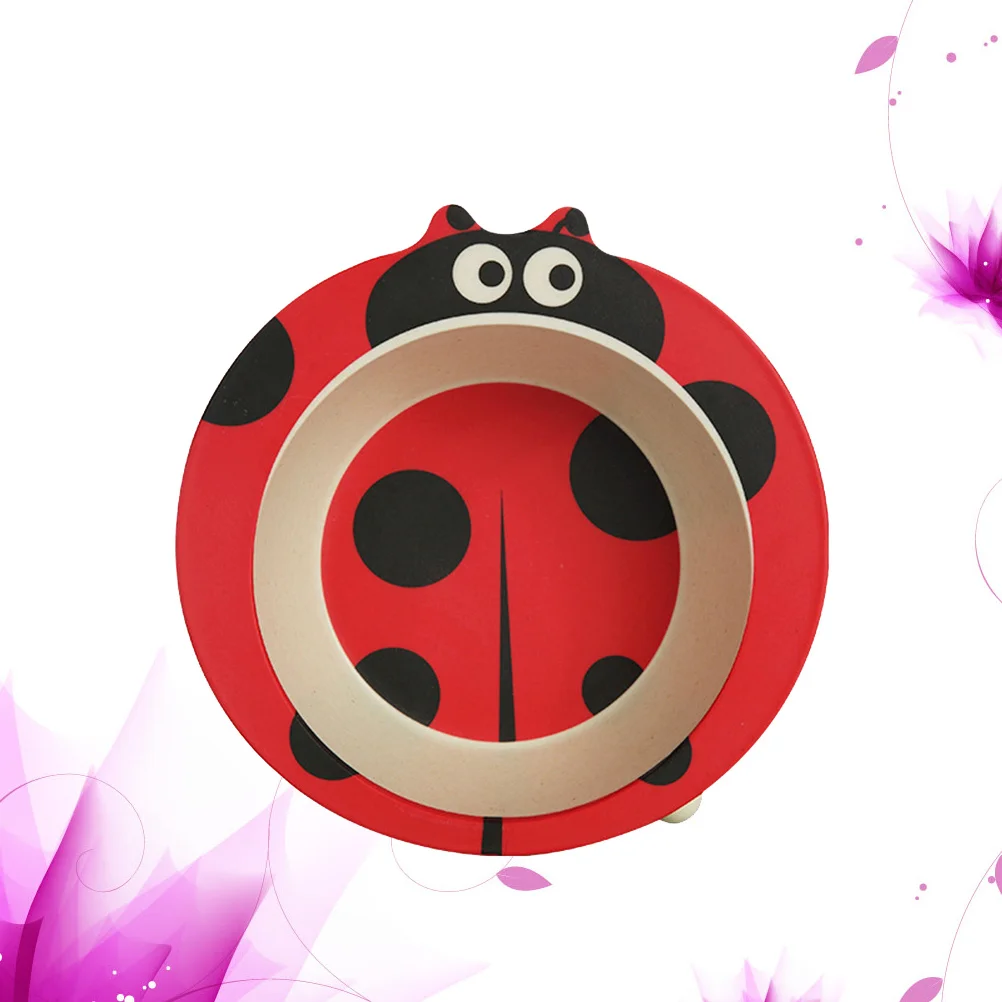 وعاء تغذية الطفل الكرتوني المصنوع من ألياف الخيزران، وعاء صحي للأطفال، مقاوم للارتداء وغير قابل للكسر للرضع #6