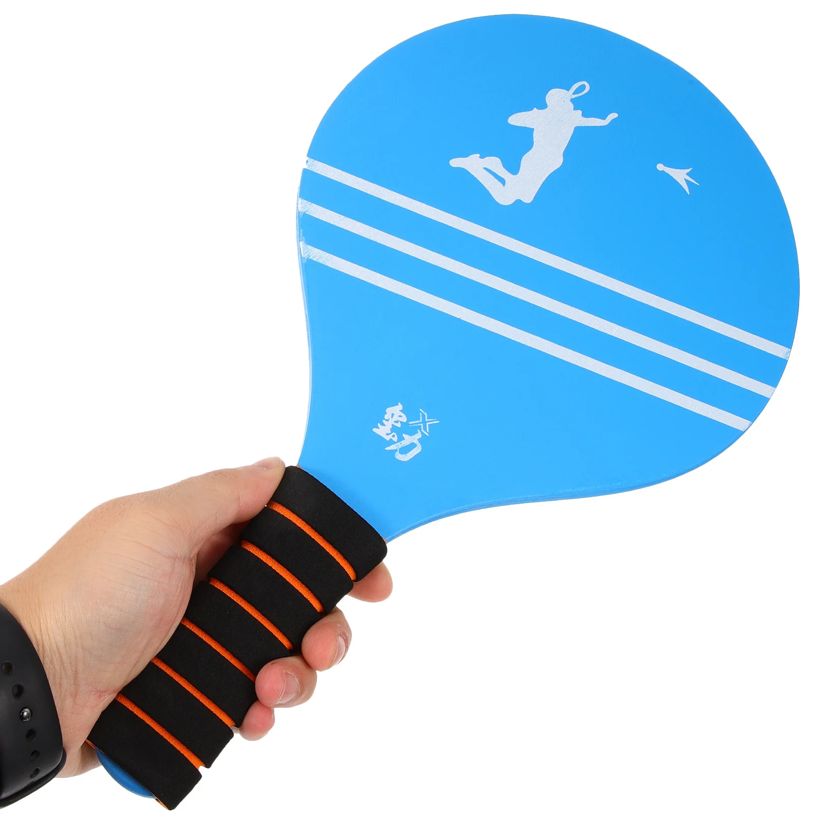 2 قطعة مضارب كرة الريشة المجاذيف الخشبية دائم عدم الانزلاق مقبض الاطفال الرياضة اللعب الخشب المجاذيف كرة الشاطئ مضرب