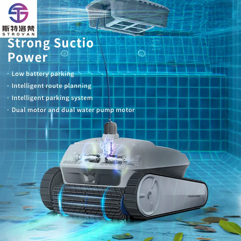 

STLF Advanced Intelligence Pool Cleaning Robot Wireless Vacuum Automatic Wall-climbing Robot Pool Cleaner