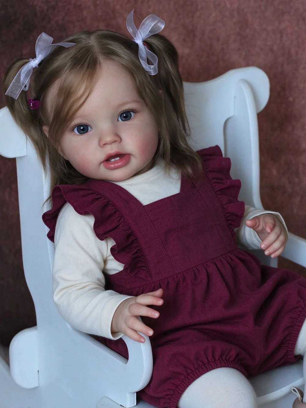 60CM Reborn Lottie Hand Painted 3D Skin Visbile Veins Toddler Baby Princess Realistic Lifelike Soft Touch Doll for Xmas Gift