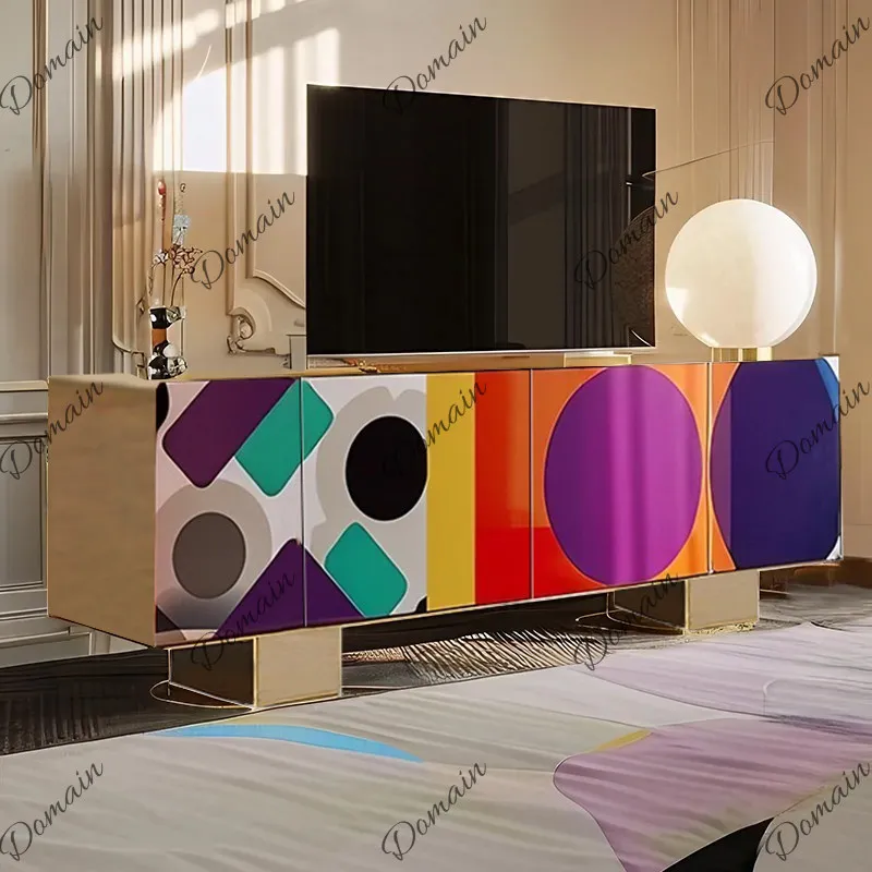Modern designer TV floor cabinet art creative high-end decorative cabinet, needs to be customized